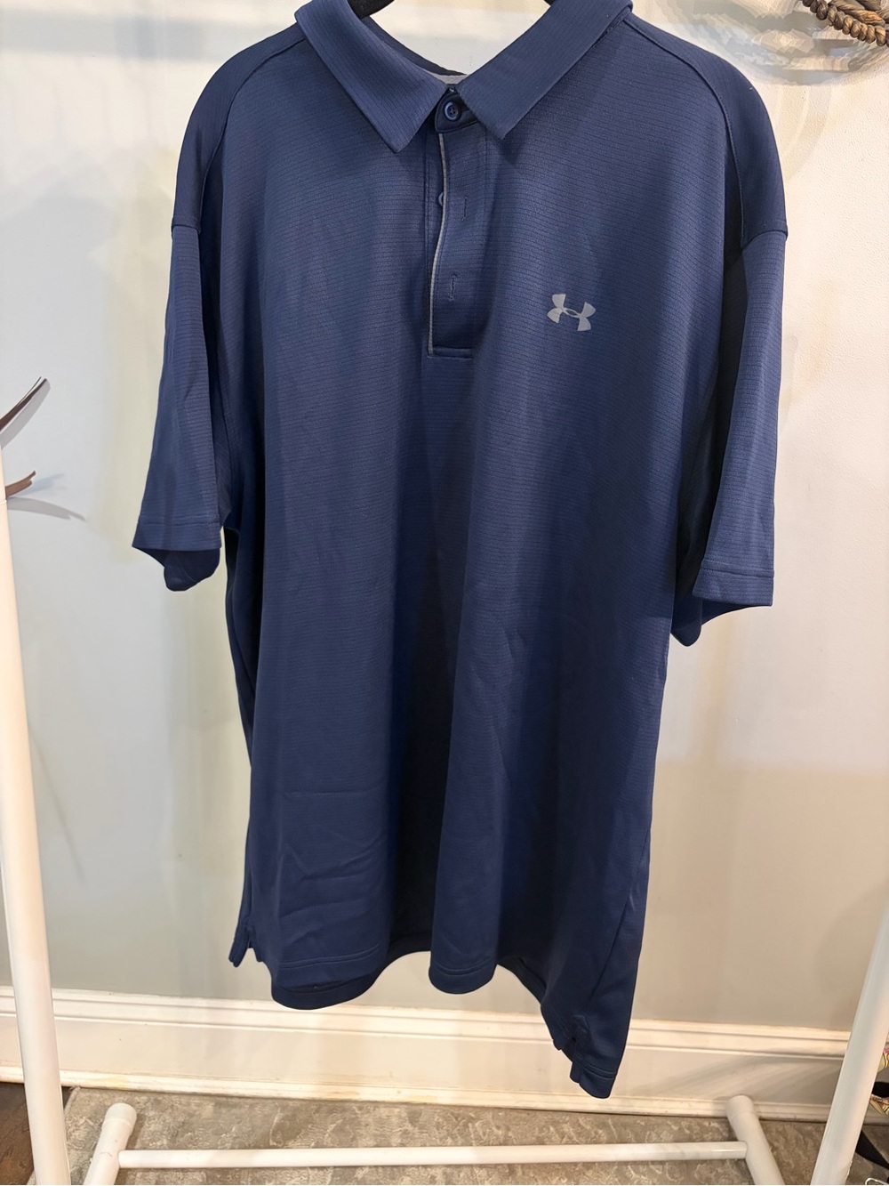 Under Armour Men's Dark Blue Performance Polo -2XL